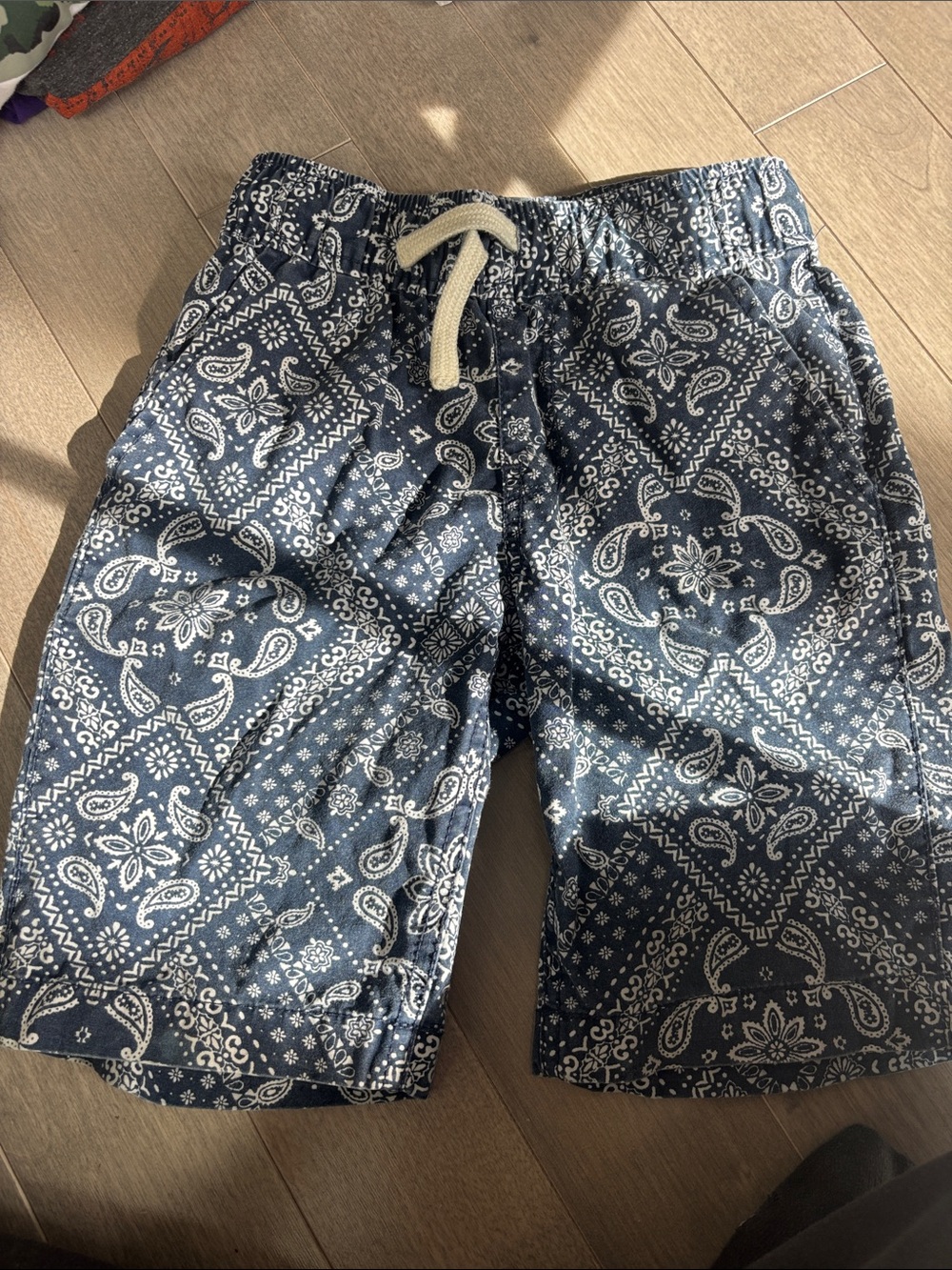 The Children's Place Navy and White Bandana-Print Shorts